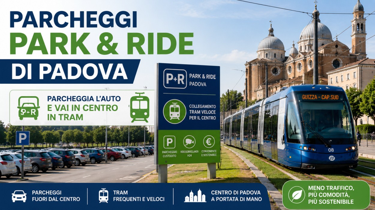 Parcheggi Park & Ride di Padova: dove lasciare l'auto e raggiungere il centro in tram